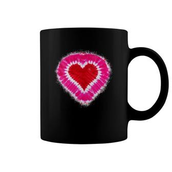 Womens Toddler Kids Adults Red Pink Heart Tie Dye Valentine's Day Coffee Mug | Mazezy UK