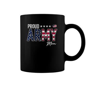 Womens Us Flag Proud Army Mom Coffee Mug | Mazezy
