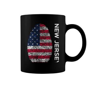 Womens Usa Flag Dna Fingerprint State New Jersey Coffee Mug | Mazezy CA