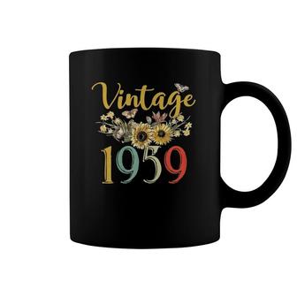 Womens Vintage 1959 Sunflower 62Nd Birthday Awesome Since 1959 Coffee Mug | Mazezy DE