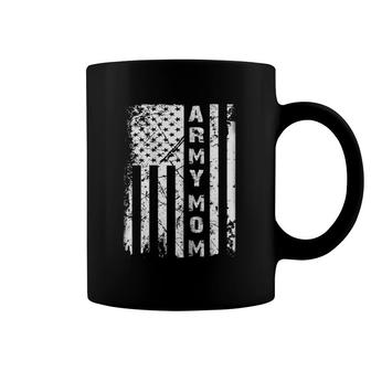 Womens Vintage Army Mom American Flagmothers Day Gif Coffee Mug | Mazezy