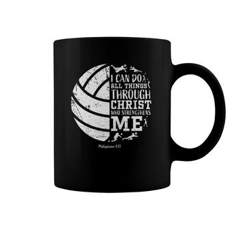 Womens Volleyball Gifts Teen Girls Coach Team Women Players Christ Coffee Mug | Mazezy