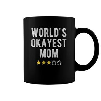 Womens World's 1 Okayest Best Mom Funny Family Matching Costume Coffee Mug | Mazezy