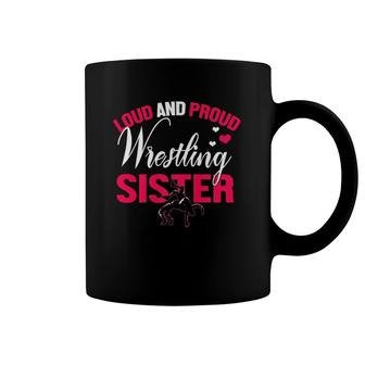 Womens Wrestling Sister Funny Wrestler Sister Gift Women Premium Coffee Mug | Mazezy