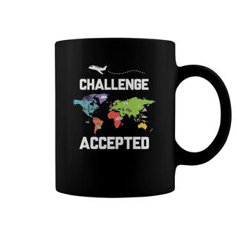 World Map Challenge Travellers Gift Coffee Mug | Mazezy
