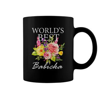 World's Best Babicka Slovakia Grandma Mother's Day Flowers Coffee Mug | Mazezy