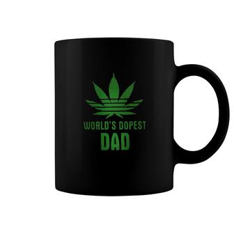World's Dopest Dad Funny Leaf Cool Coffee Mug | Mazezy