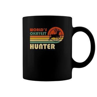 World's Okayest Hunter Funny Hunting Retro Vintage Coffee Mug | Mazezy