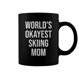 World's Okayest Skiing Mom Coffee Mug | Mazezy