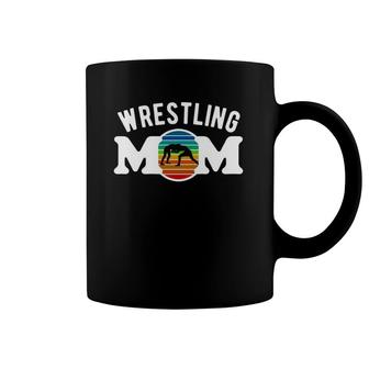Wrestling Mom Clothing - Retro Wrestling Mom Coffee Mug | Mazezy