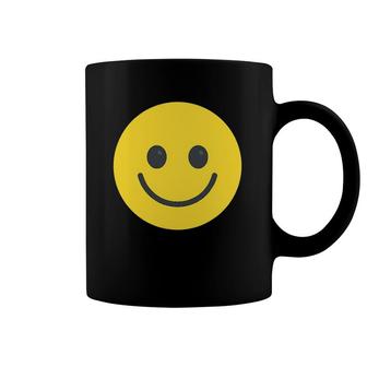 Yellow Smiling Face Retro Happy Vintage 90'S Party Coffee Mug | Mazezy