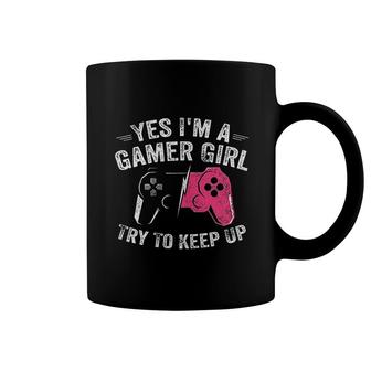 Yes I Am A Gamer Girl Funny Video Gamer Gift Gaming Lover Coffee Mug - Seseable