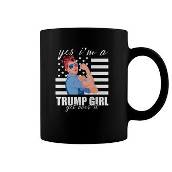 Yes I'm A Trump Girl Get Over It Shirt Trump 2020 T-shirt Coffee Mug - Thegiftio UK