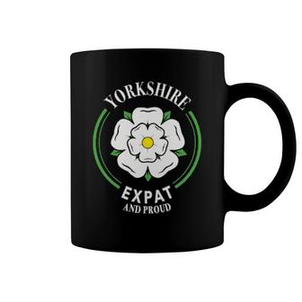Yorkshire Expat Rose Flag Ey Up Yorkshire Uk North England Coffee Mug | Mazezy