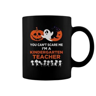 You Can't Scare Me I'm A Kindergarten Teacher Fitted Coffee Mug | Mazezy