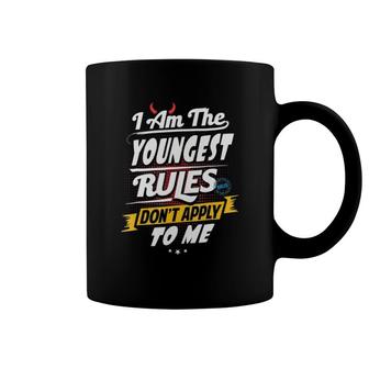 Youngest Child S Funny No Rules Sibling Sister Brother Coffee Mug | Mazezy