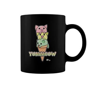 Yummeow Cat Ice Cream Cone Funny Kawaii Kitten Coffee Mug | Mazezy