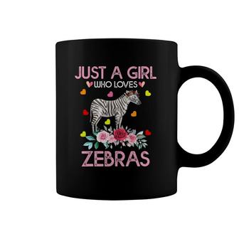 Zebra Animal Lover Gift Just A Girl Who Loves Zebras Coffee Mug | Mazezy