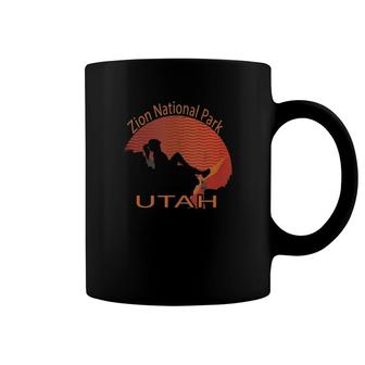 Zion Us National Park Utah Travel Camping Hiking Vintage Coffee Mug | Mazezy
