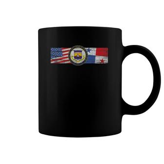 Zonian Panama Canal Zone Seal With Us And Panama Flags Coffee Mug | Mazezy