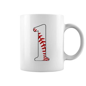 1 Baseball Kids Baseball Mom Jersey Love Baseball Coffee Mug | Mazezy