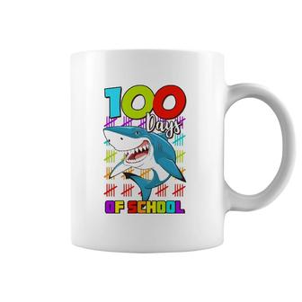 100 Days Of School Shark Lover Boys Girls 100 Days Smarter Coffee Mug | Mazezy