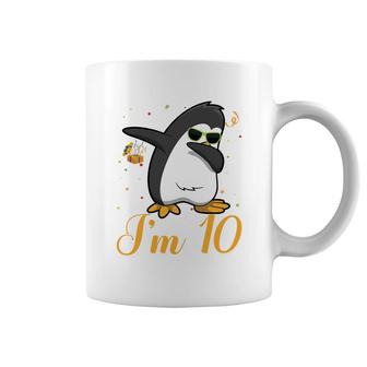 10Th Birthday 10 Years Old Cool Dabbing Penguine I Am 10 Coffee Mug - Seseable