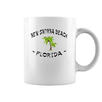 2 Sided Tropical New Smyrna Beach Florida Vacation Coffee Mug | Mazezy