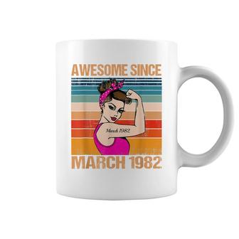 40 Years Old Awesome Since March 1982 40Th Birthday Gifts Coffee Mug - Seseable