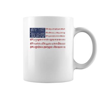 4Th Of July National Anthem Music Note Usa Flag Men Coffee Mug | Mazezy