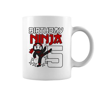 5 Years Old Birthday Party 5Th Ninja Japanese Shinobi Gift Coffee Mug | Mazezy UK