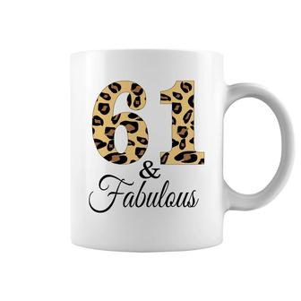 61 And Fabulous Leopard Pattern Happy 61Th Birthday Coffee Mug - Seseable