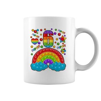 6Th Birthday Pop It 6 Years Old Pop It Birthday Girls Boys Coffee Mug | Mazezy
