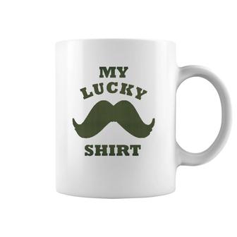 A Hipsters Funny Mens Grooming My Lucky Mustache Coffee Mug | Mazezy UK