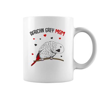 African Grey Parrot Mom Love Funny Women Coffee Mug | Mazezy
