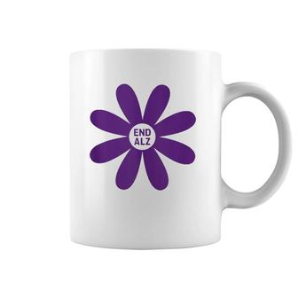 Alzheimer's Awareness Products Purple Flower Endalz End Alz Coffee Mug | Mazezy