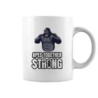 Apes Together Strong Hold Gme Amc Stonks Wsb Tendies Coffee Mug | Mazezy