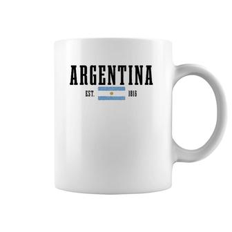 Argentina Est 1816 Argentinian Flag Pride Vintage Argentina Coffee Mug | Mazezy