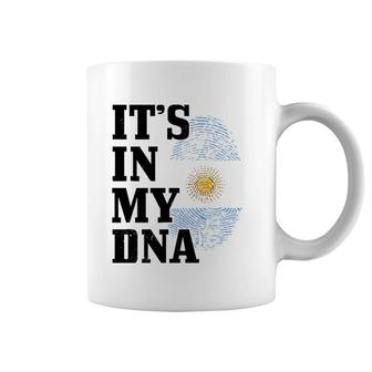 Argentina It's In My Dna Fingerprint Argentinian Flag Pride Coffee Mug | Mazezy