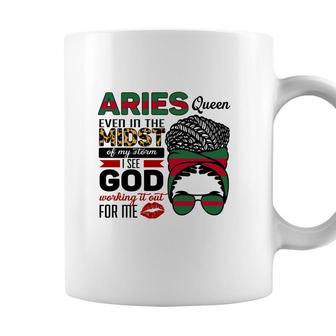 Aries Girls Aries Queen Ever In The Most Of My Storm Birthday Gift Coffee Mug - Seseable
