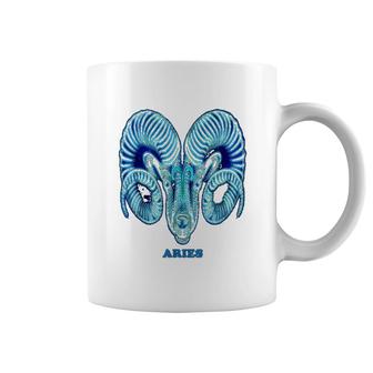 Aries Personality Astrology Zodiac Sign Horoscope Design Coffee Mug | Mazezy