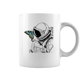 Astronaut Butterfly Art Cute Spaceman Insect Surrealism Gift Coffee Mug | Mazezy