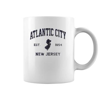 Atlantic City New Jersey Nj Vintage State Athletic Style Zip Coffee Mug | Mazezy