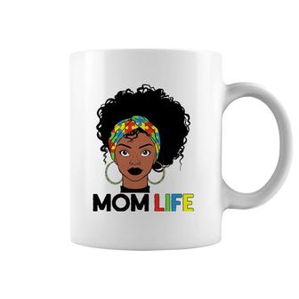 Autism Mom Life Bandana Mother’S Day Afro American Black Mom Coffee Mug | Mazezy