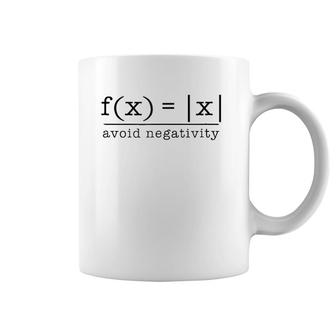 Avoid Negativity Funny Math Problem Teacher Engineer Coffee Mug | Mazezy
