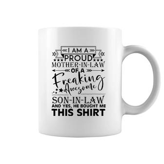 Awesome Mother In Law Of A Freaking Awesome Son In Law Coffee Mug | Mazezy