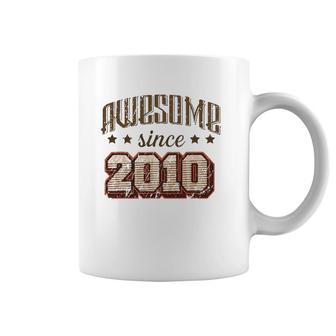 Awesome Since 2010 12Th Birthday Party Retro Vintage Men Coffee Mug | Mazezy