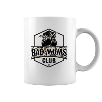 Bad Moms Club Funny Mom Life Retro Leopard Bad Moms Coffee Mug | Mazezy
