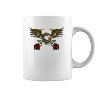 Bald Eagle American Traditional Tattoo Style Coffee Mug | Mazezy