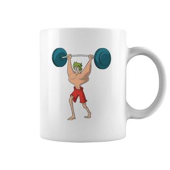 Barbell Weight Lifting Workout Funny Coffee Mug | Mazezy